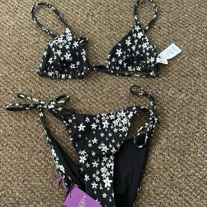 flowered bathing suit